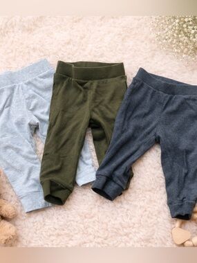 Old Navy Baby 6-12M Jogger Sweatpants Set of 3 Bundle